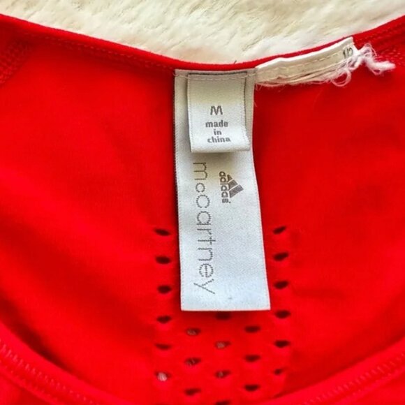 adidas by stella mccartney red workout top | medium - Picture 2 of 4